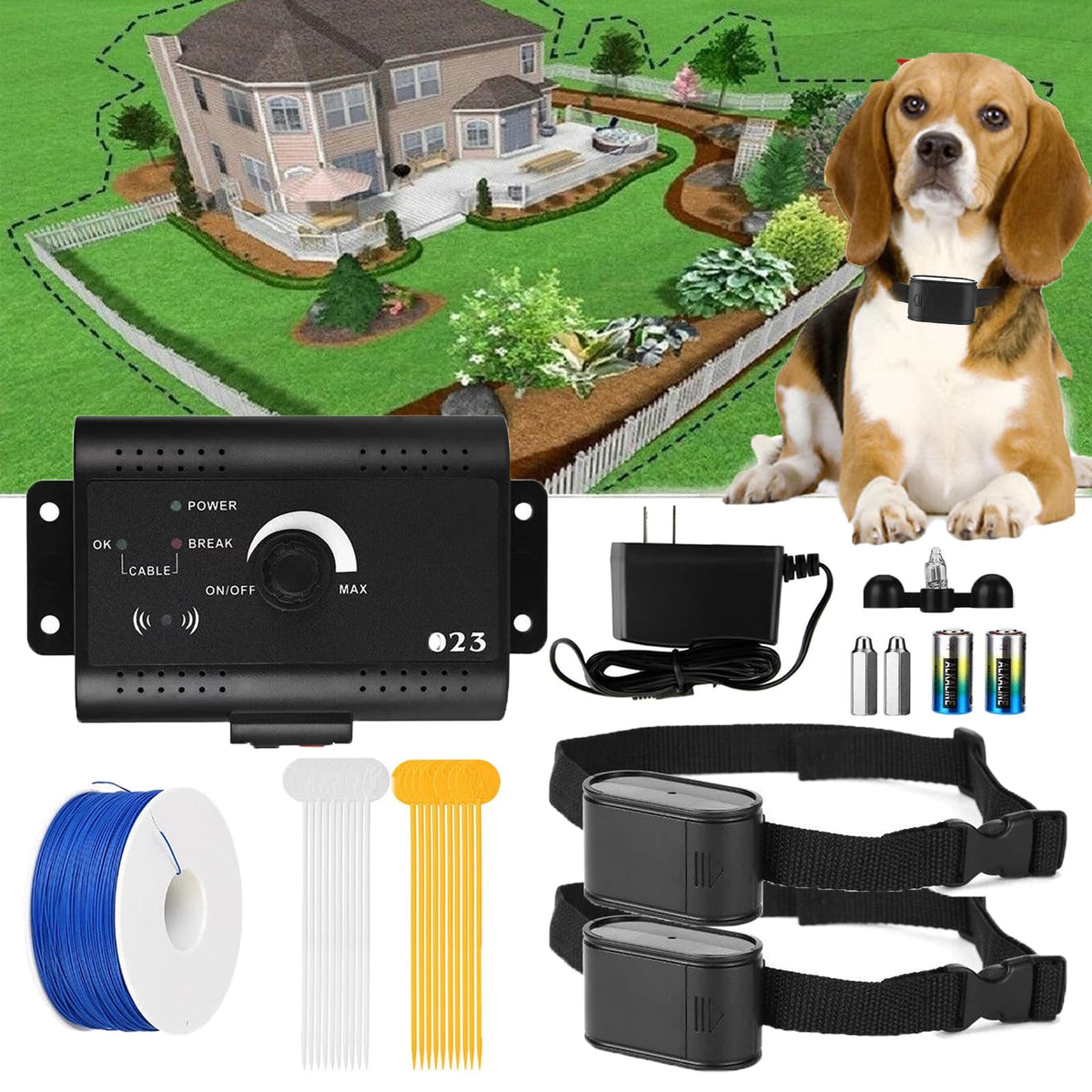 Wireless Dog Fence 1.2 Acre Waterproof Collar R761161