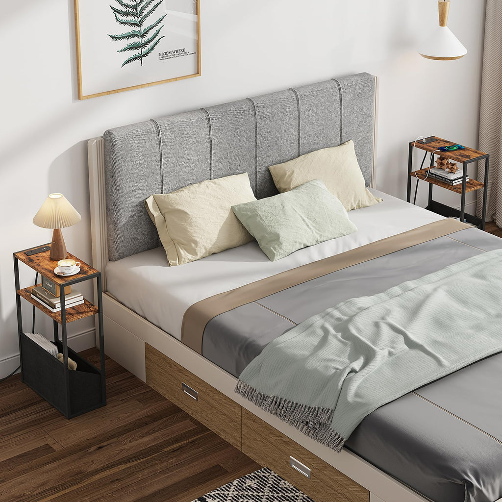 Narrow Side Table with Charging Station B282