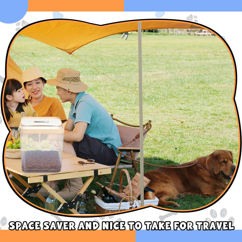 2 Pack 30 Lbs Airtight Dog Food Storage Container with Scoops G644423