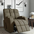 Velvet Swivel Rocker Recliner Chair with Adjustable Backrest and Footrest D171