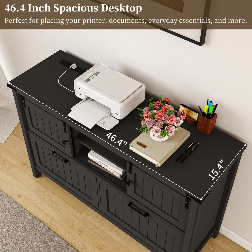 Lateral File Cabinet with Charging Station T44214