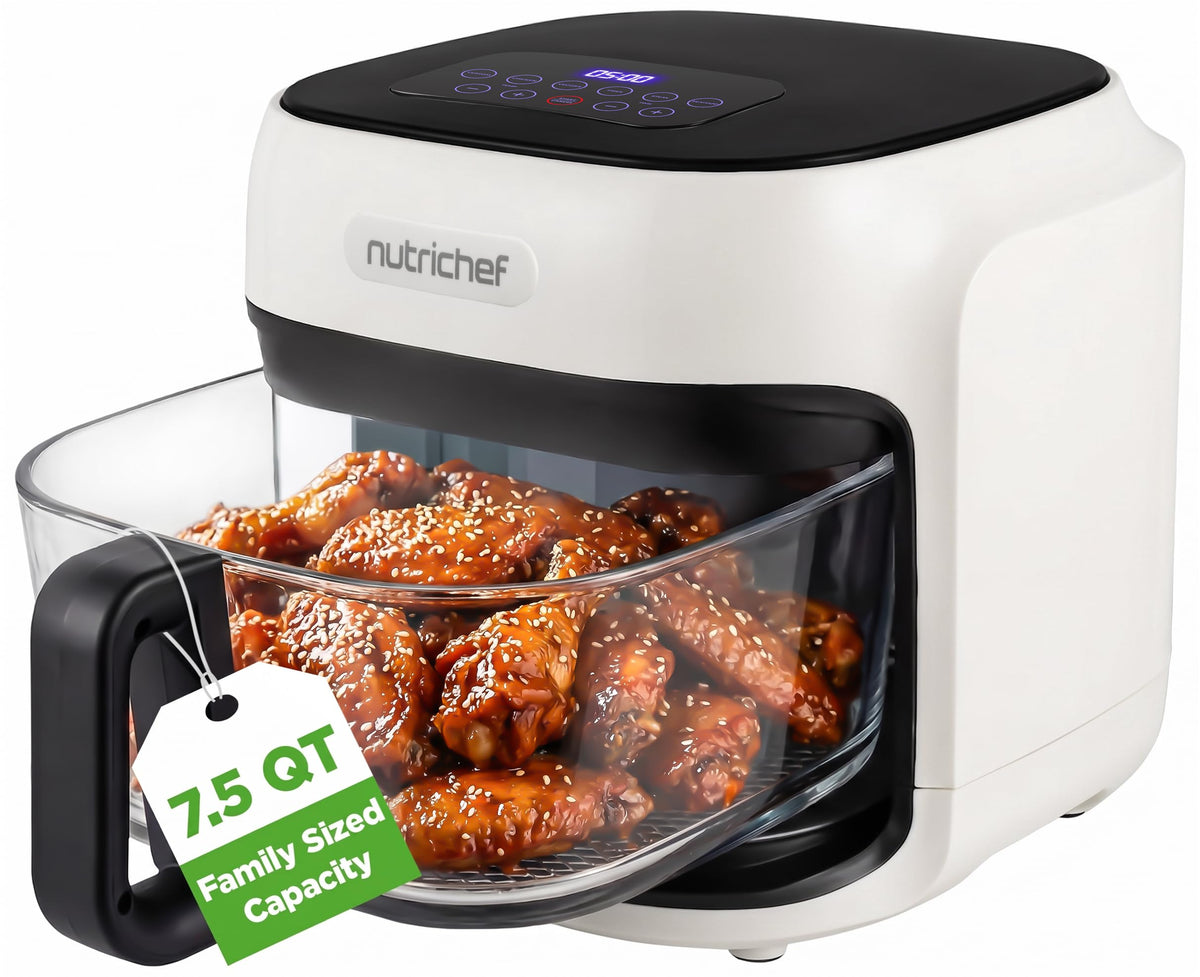 7.5 Quart Air Fryer with 6 Preset Cooking Modes O907