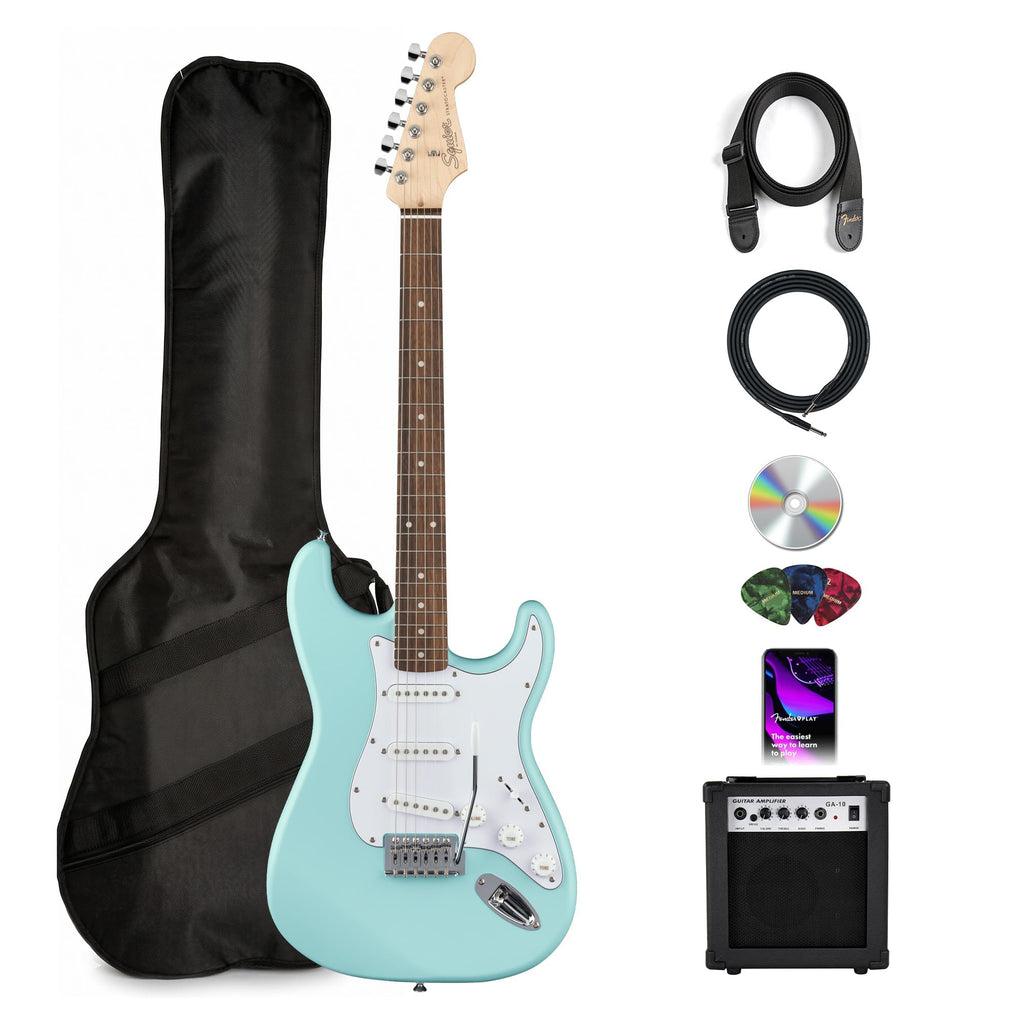 Daphne Blue Electric Guitar Bundle with Amplifier E943