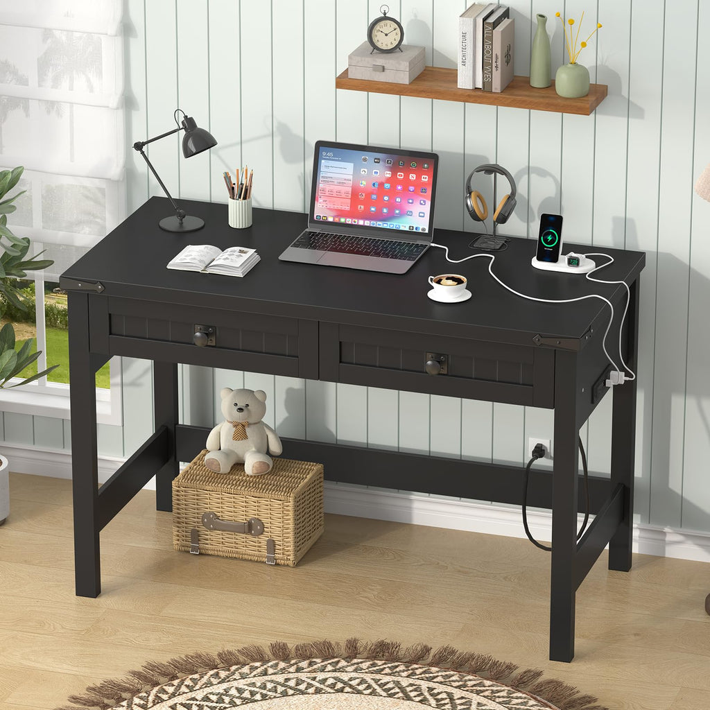 39 Inch Small Computer Desk with Drawers Q3218