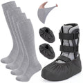 Light Gray Waterproof Non Slip Walking Boot Covers 2 Pairs O834