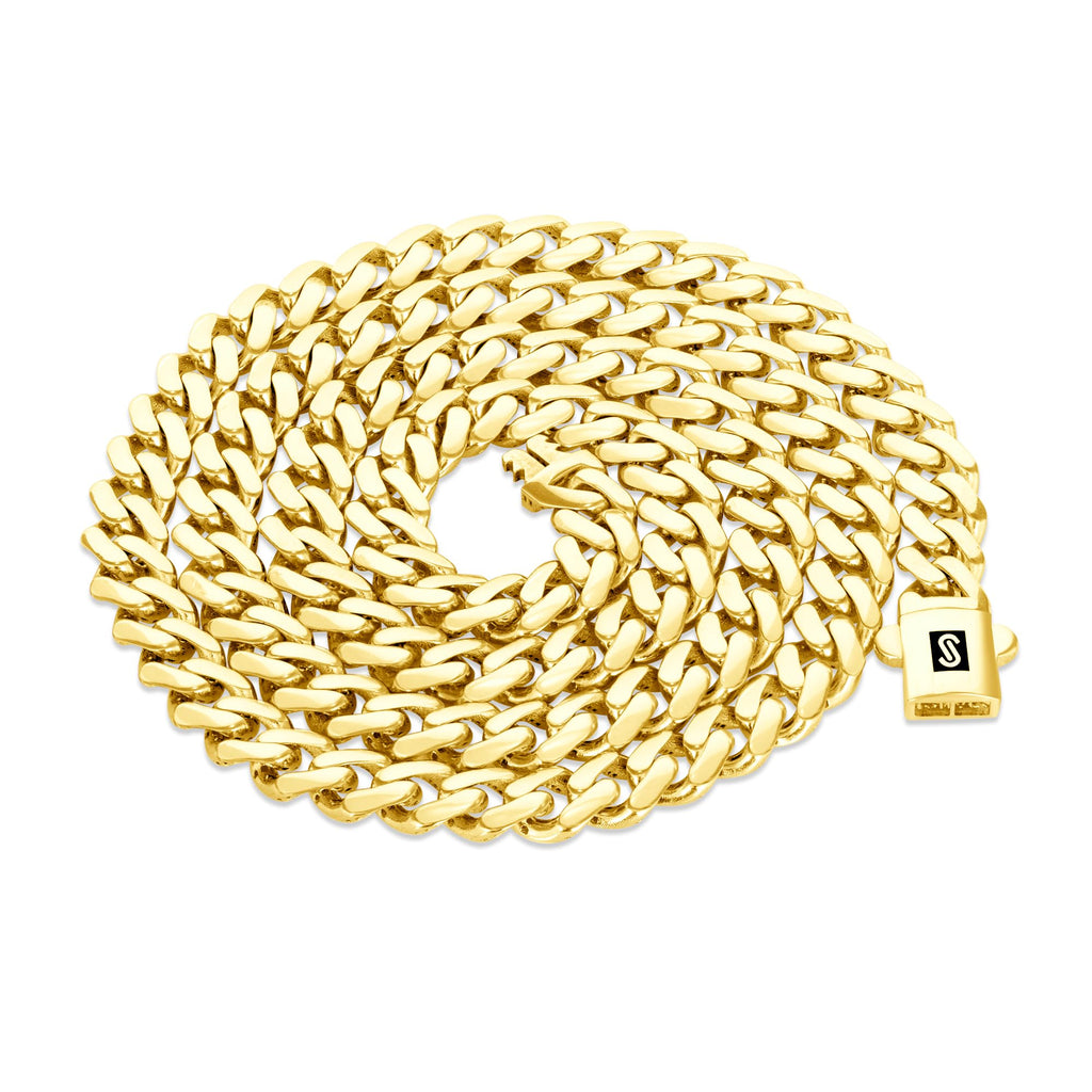 10k Yellow Gold 6mm Cuban Chain Necklace O3764