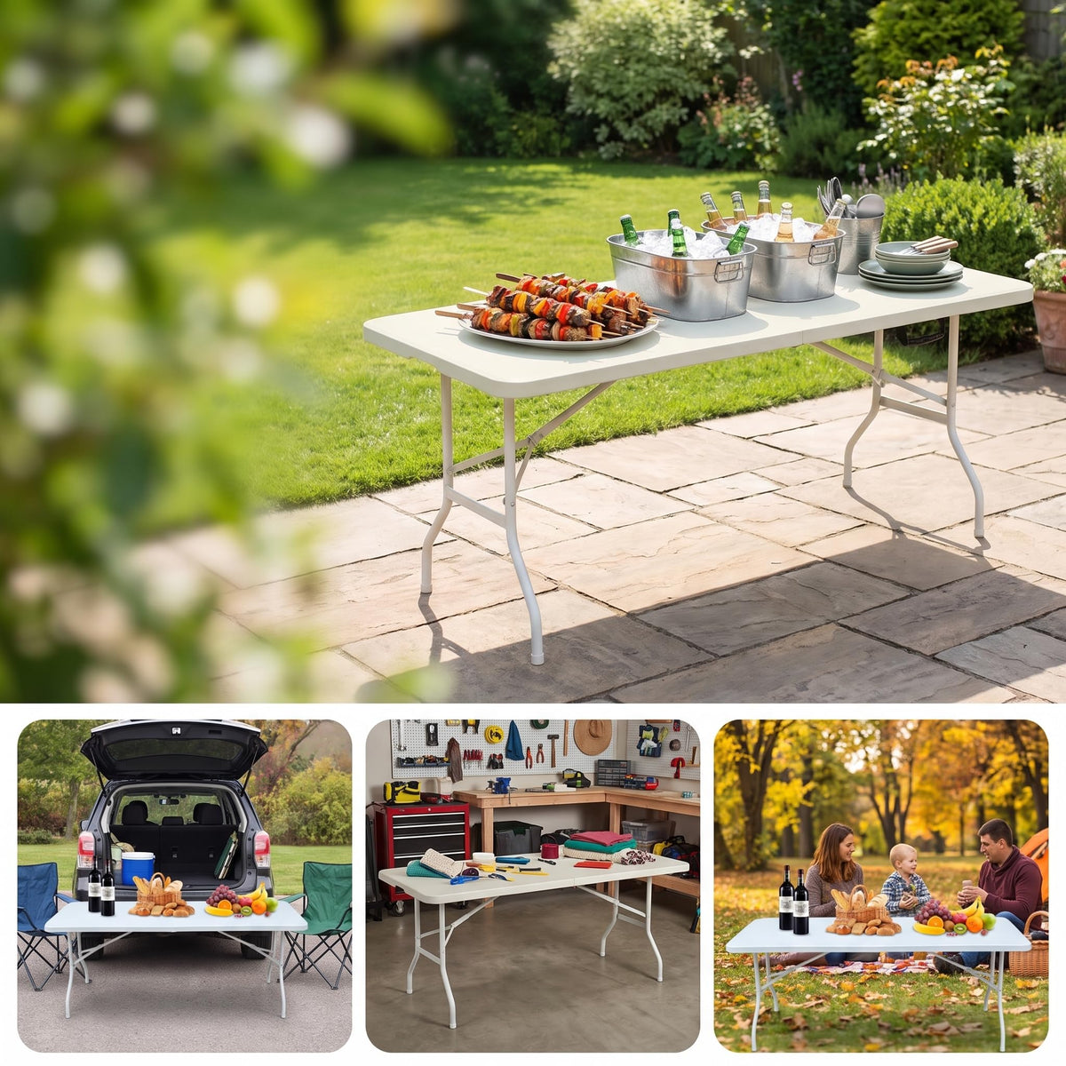 6ft Portable Folding Table D529030