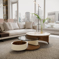 Round Expandable Coffee Table with Hidden Storage D792