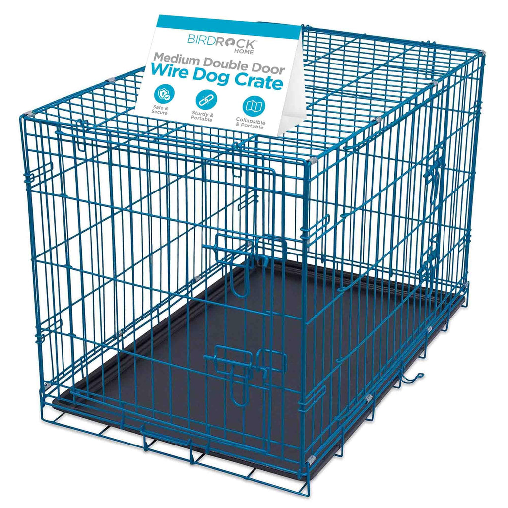 Medium 36 Inches Double Door Metal Steel Dog Kennel T635988