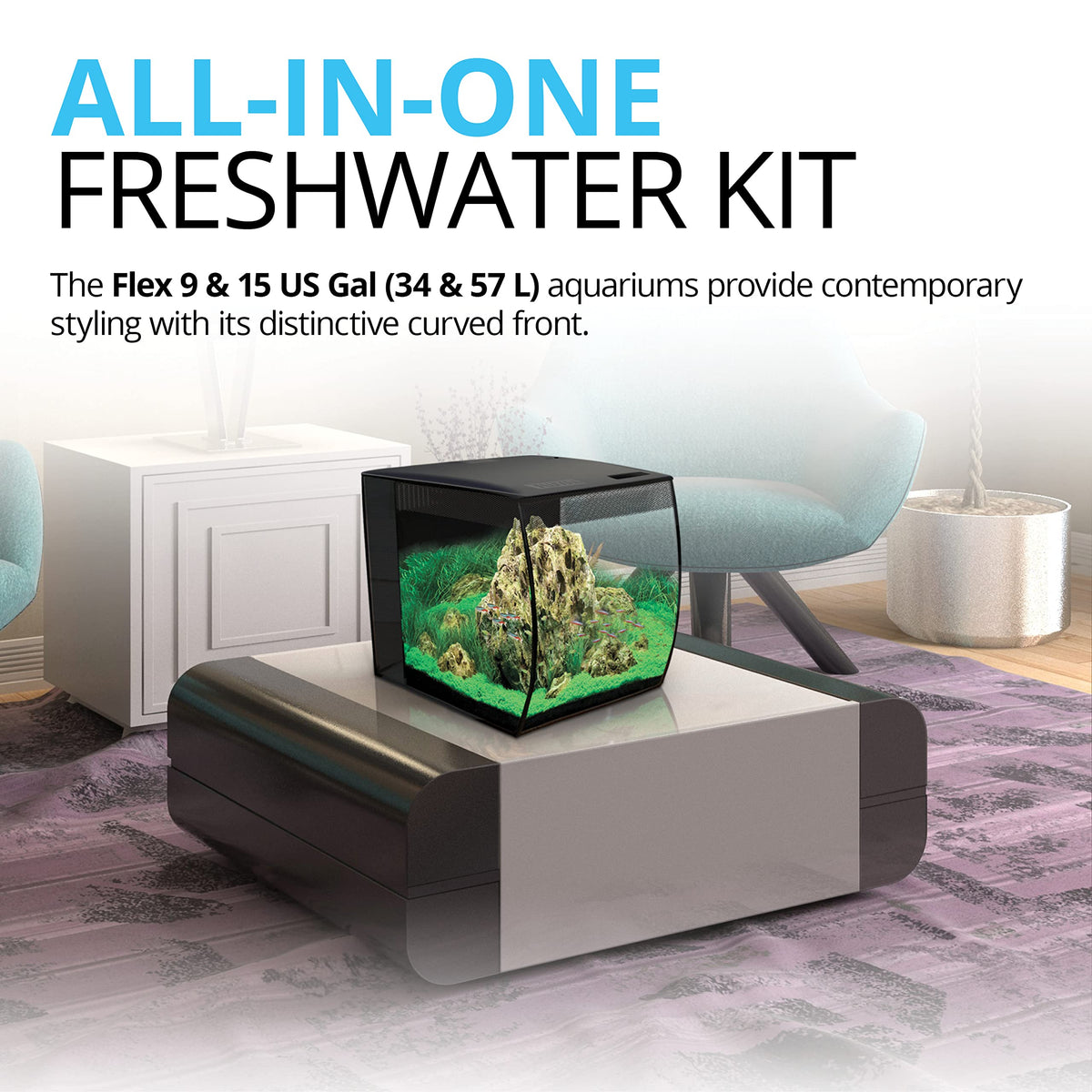 15 Gallon Nano Glass Aquarium Kit I92227