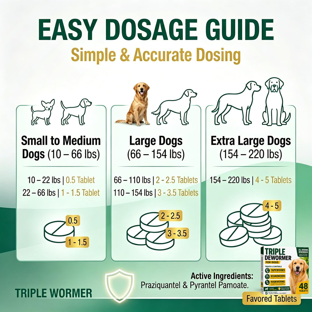 Pyrantel Pamoate and Praziquantel Dog Dewormer Tablet - 48 Tablets K583654