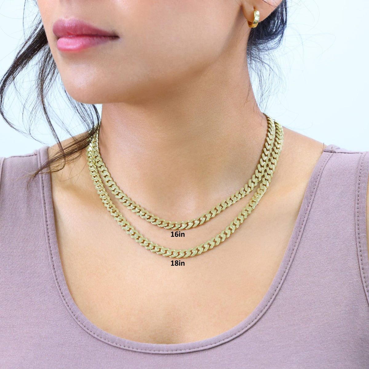 10k Yellow Gold 6mm Cuban Chain Necklace O3764