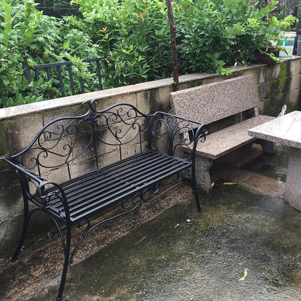 2-Seat Outdoor Metal Bench T185435