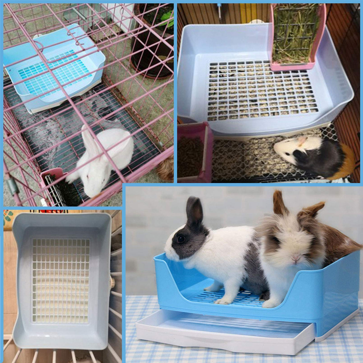 Plastic Rabbit Litter Box with Drawer S384445