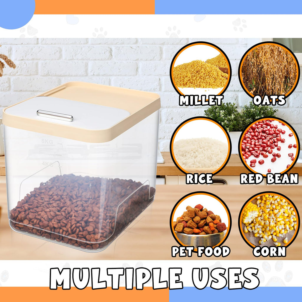 2 Pack 30 Lbs Airtight Dog Food Storage Container with Scoops G644423