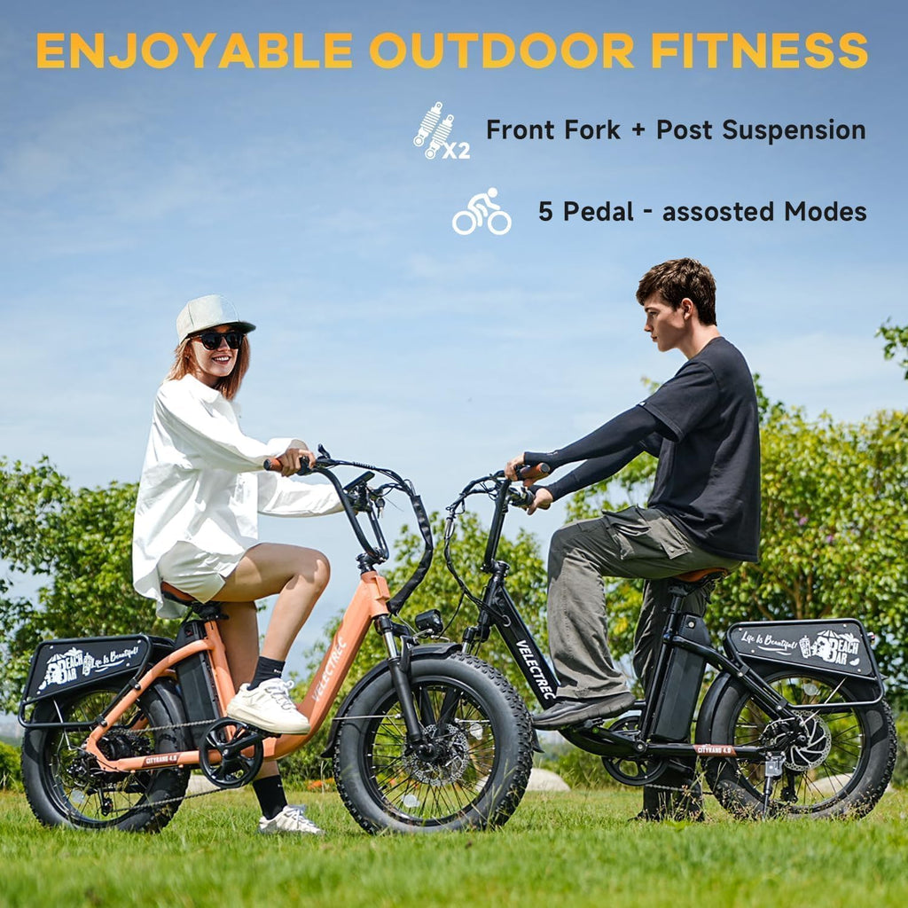 Electric Bike with 1500W Motor 48V 20Ah Battery 20" Fat Tire 7-Speed Q929404