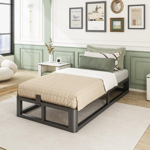 10 Inch Twin Bed Frame with Steel Slats Support N957