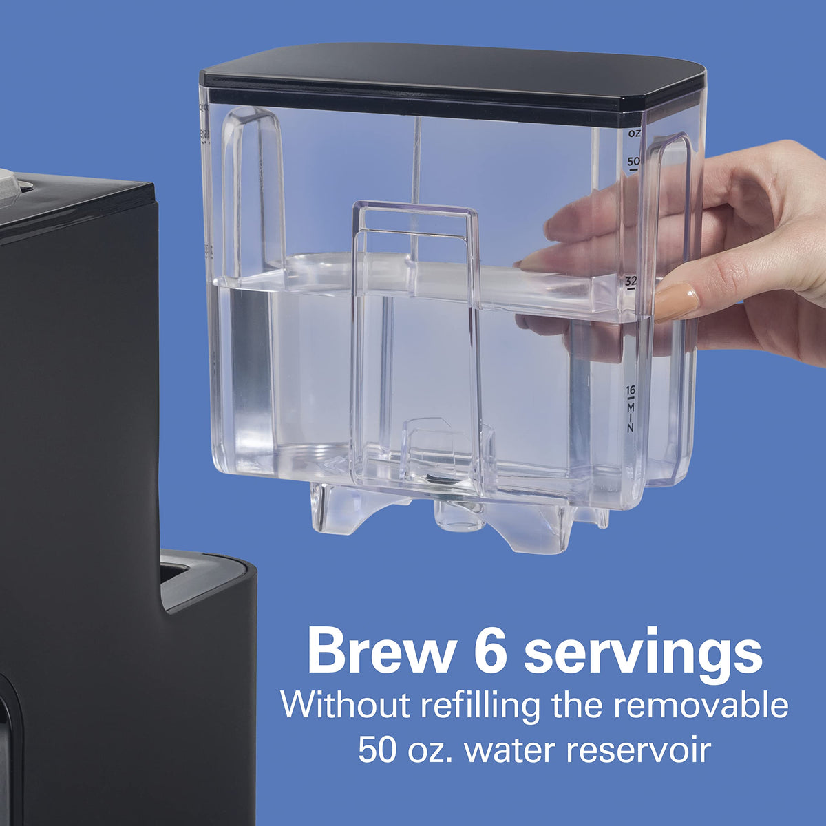 Single-Serve Coffee Maker with Removable Reservoir, Black D40292