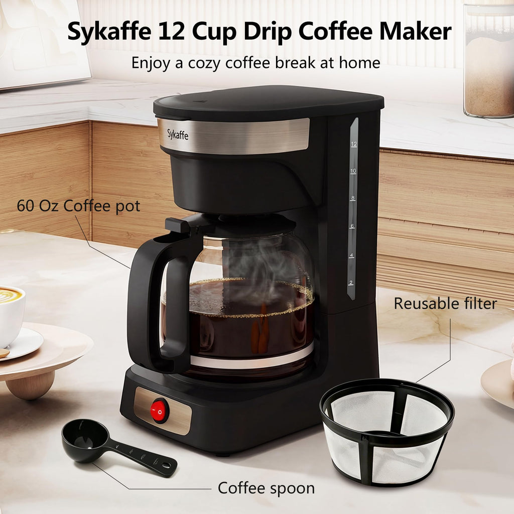 12 Cup Drip Coffee Maker with Reusable Filter N936037