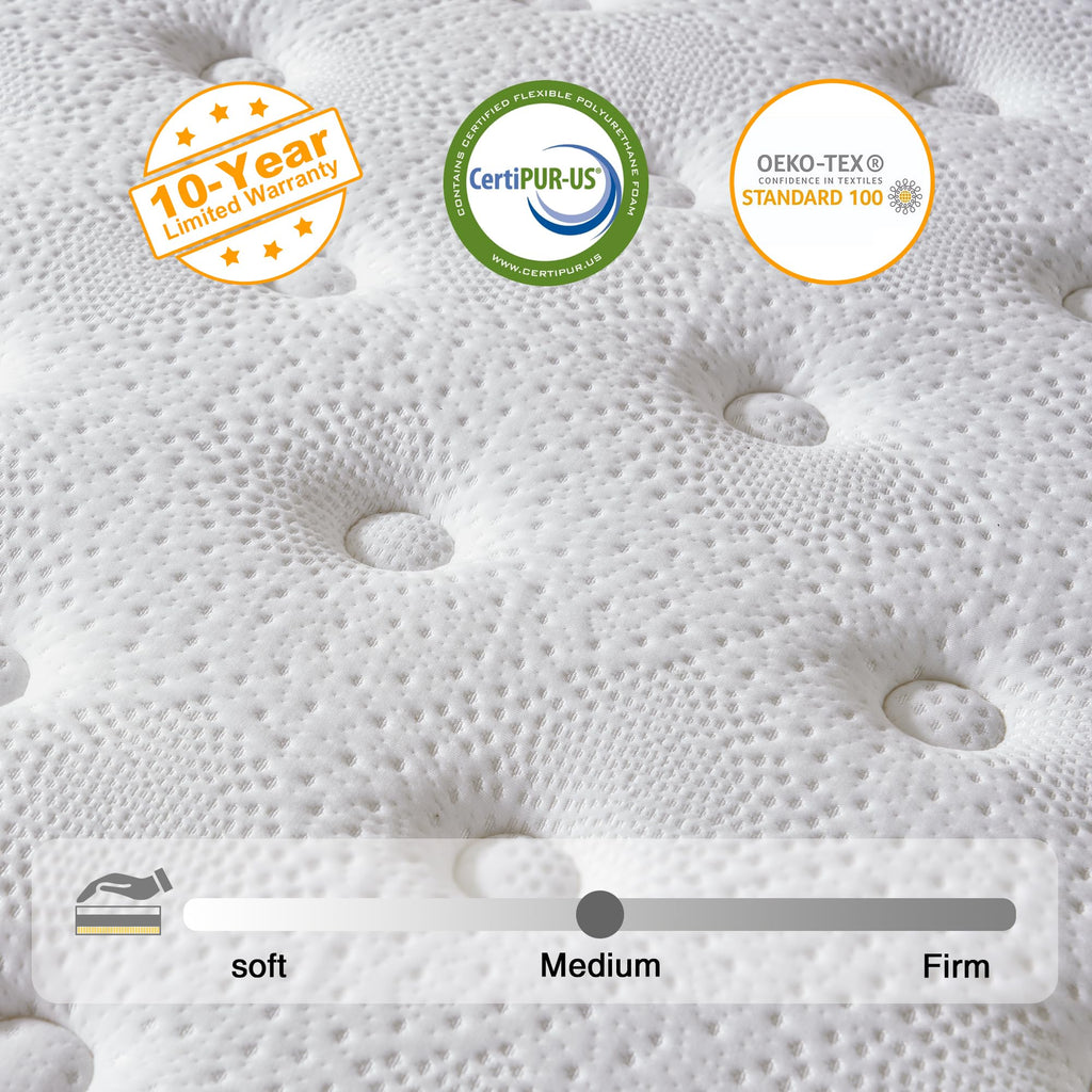 12 Inch Medium Firm Hybrid Spring Mattress T4231