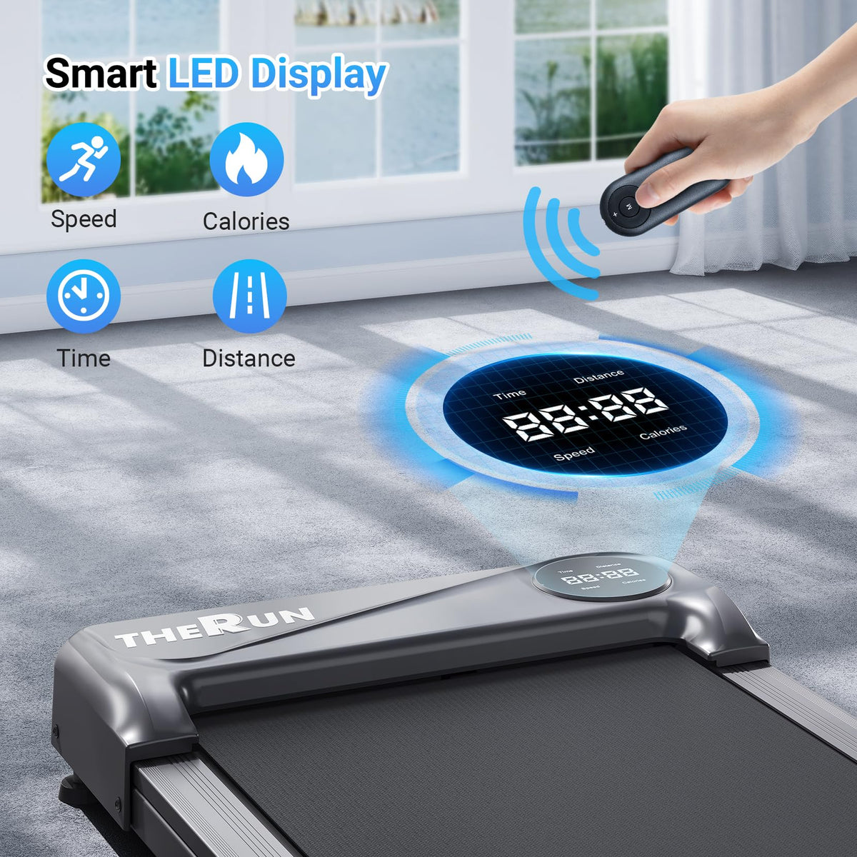 Portable Mini Treadmill 2.5HP 265 lbs Weight Capacity M946