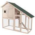 55 Inch 2-Tier Wooden Rabbit Hutch C577333