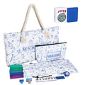 166 Blue Mahjong Tile Set with Bag and 4 All-in-One Rack/Pushers S84194