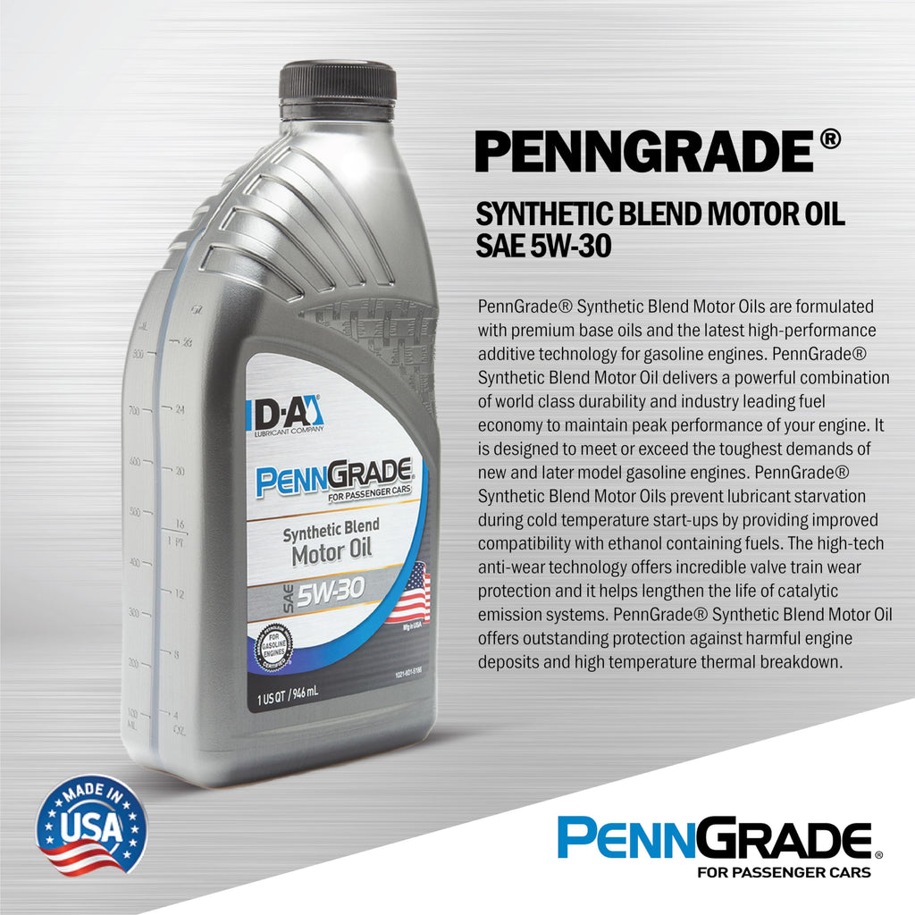 Synthetic Blend Oil SAE 5W-30 1 Quart Pack of 6 K887