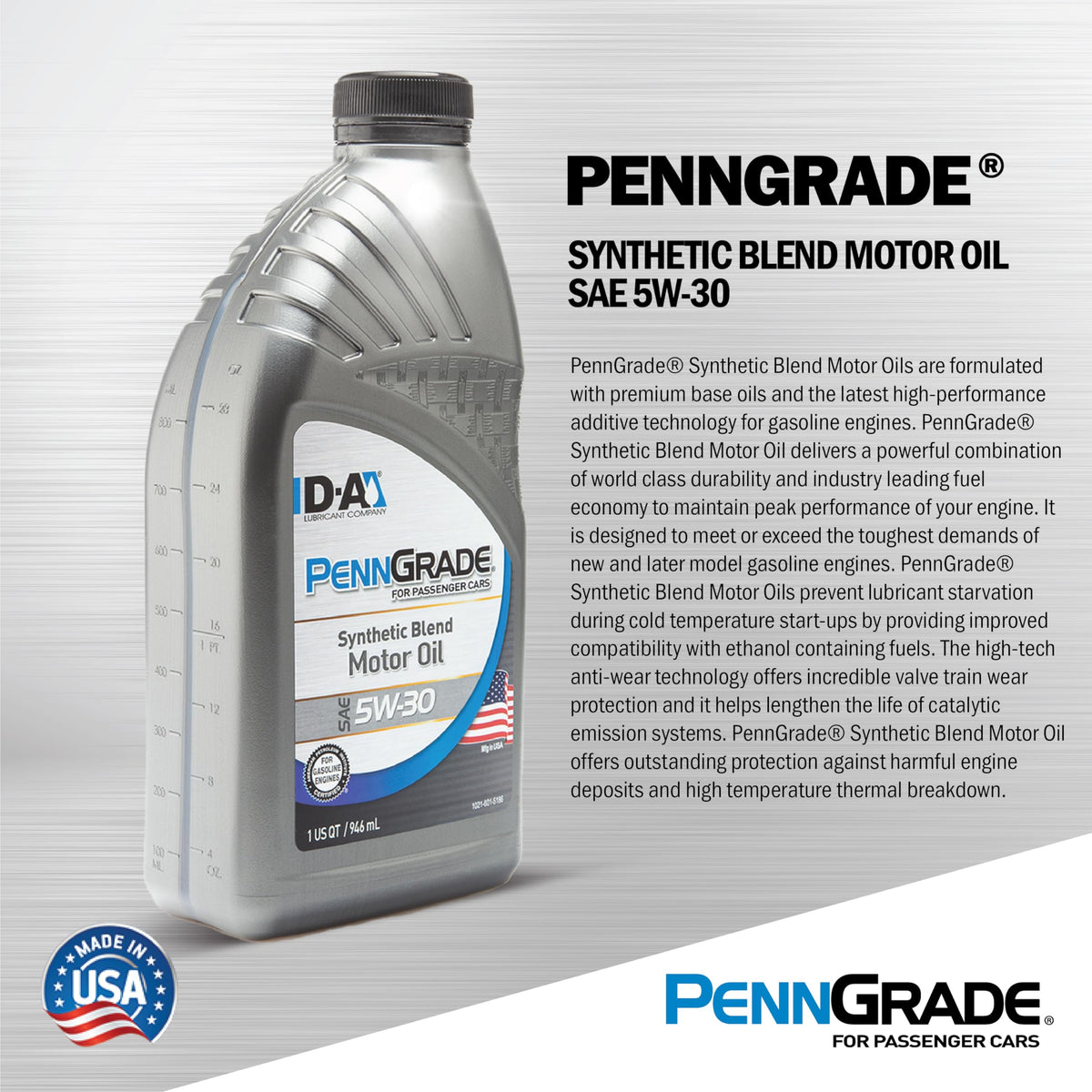 Synthetic Blend Oil SAE 5W-30 1 Quart Pack of 6 K887
