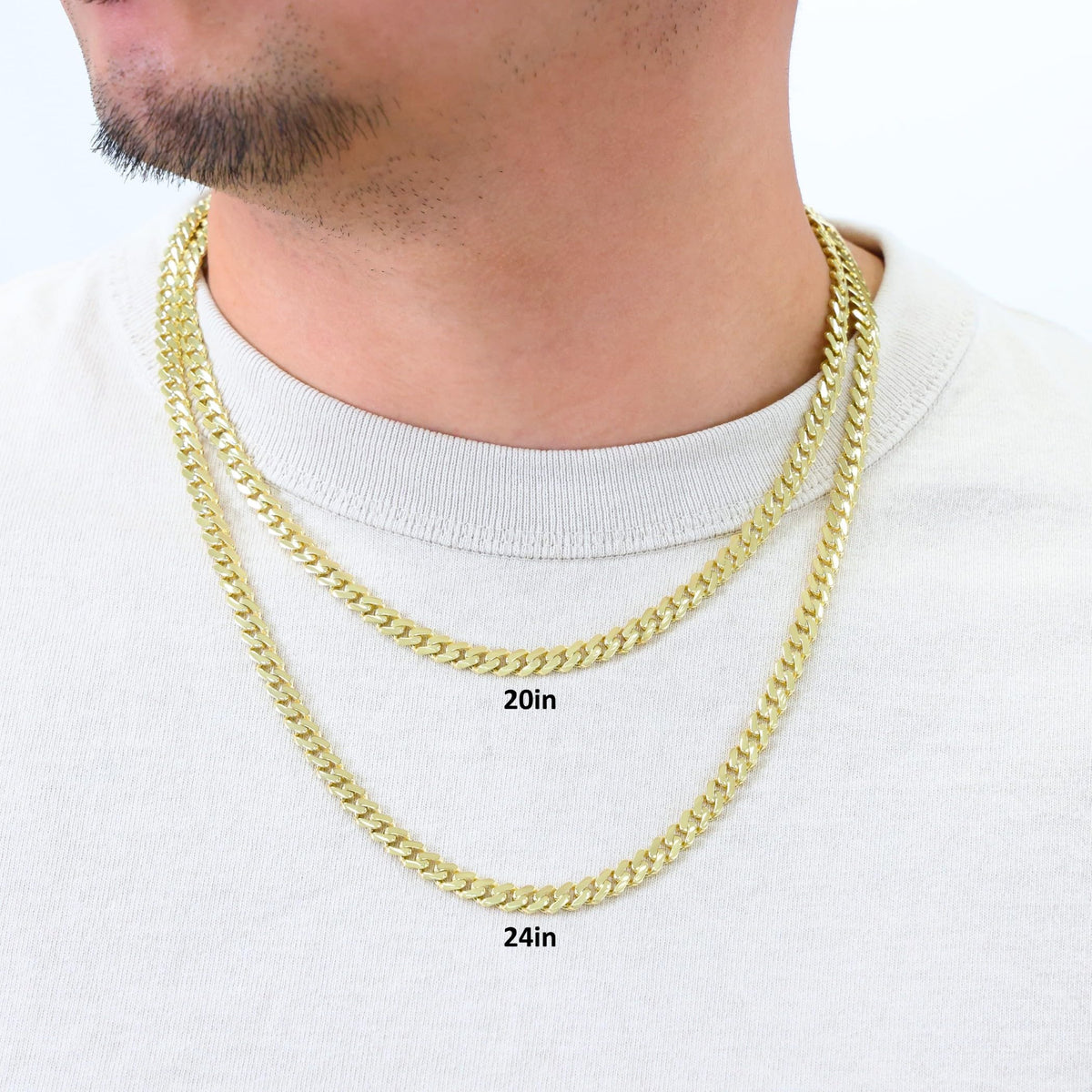 10k Yellow Gold 6mm Cuban Chain Necklace O3764