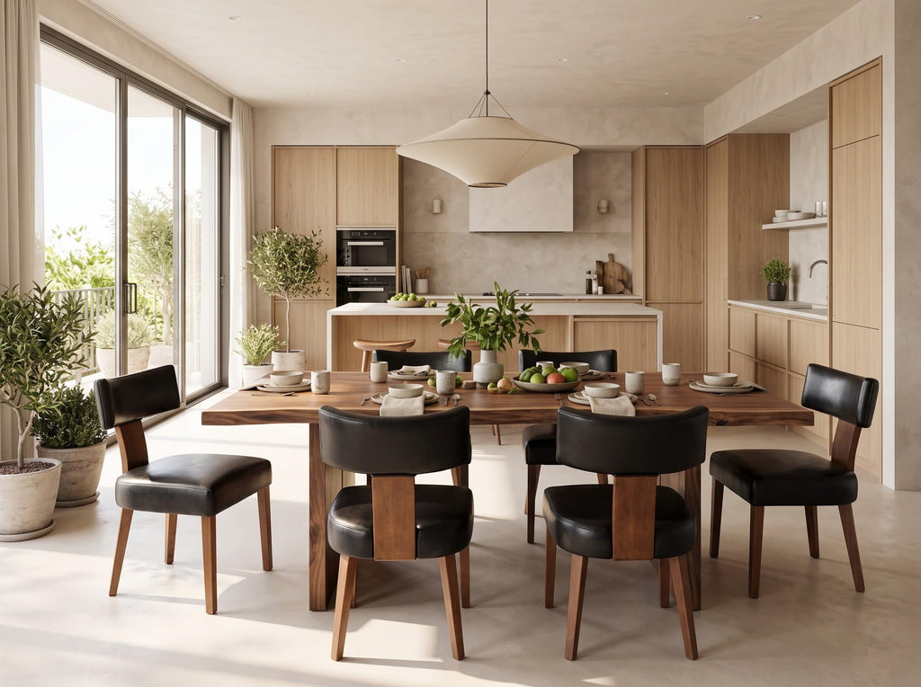 Black Set of 6 PU Leather Upholstered Dining Chairs G209262