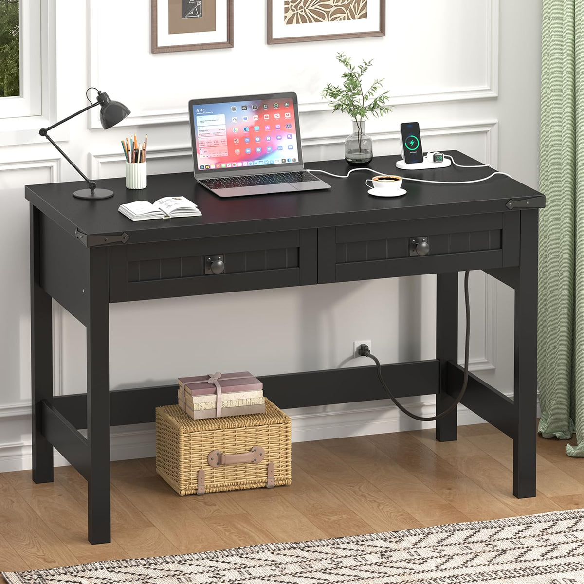 39 Inch Small Computer Desk with Drawers Q3218