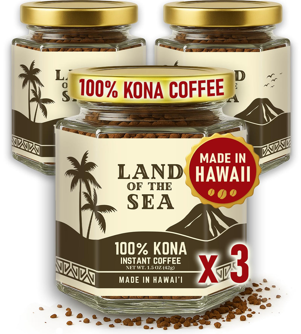 Hawaiian Instant Coffee 3 Packs Medium Roast Freeze Dried Arabica S69142