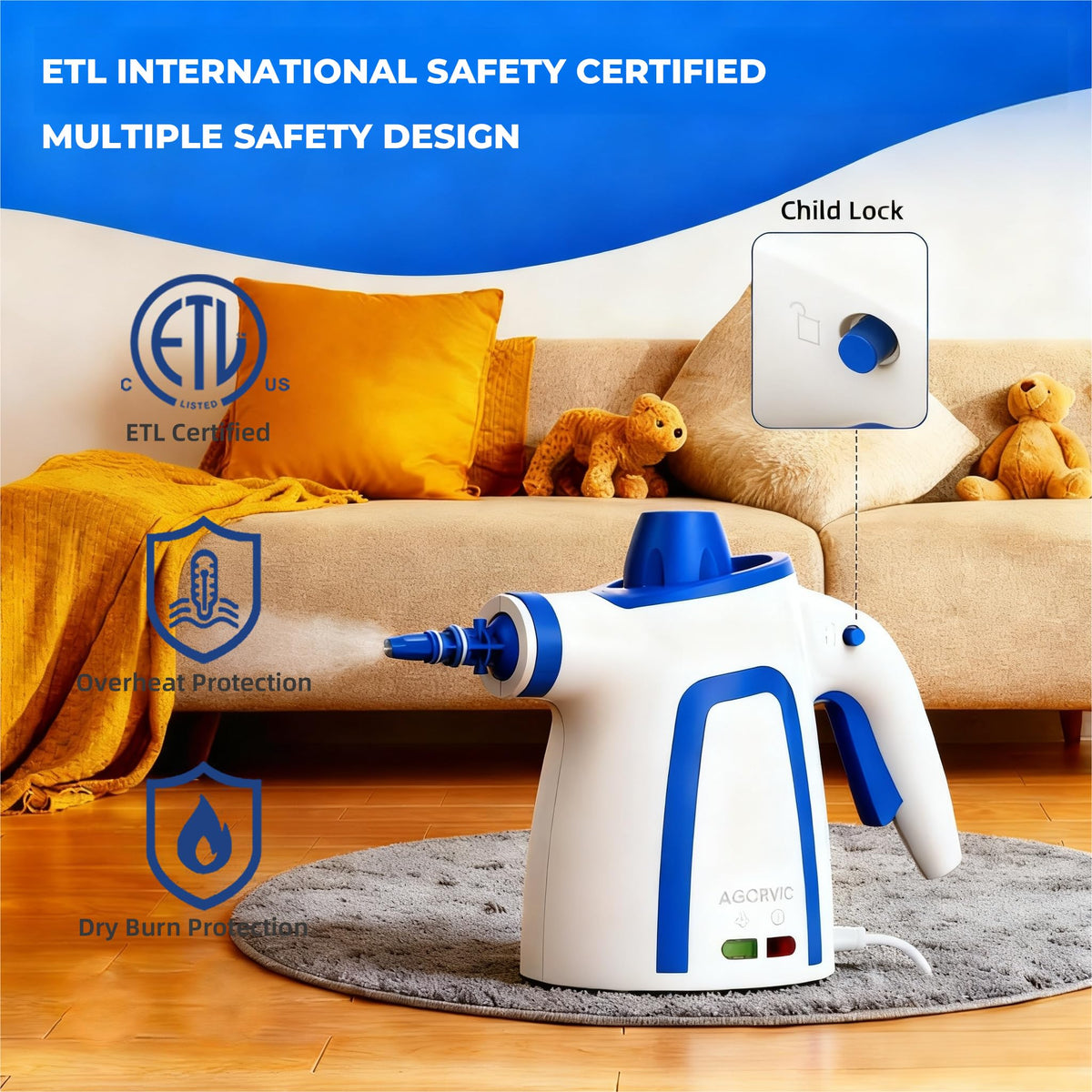 Handheld Steam Cleaner with 11 Accessories X700