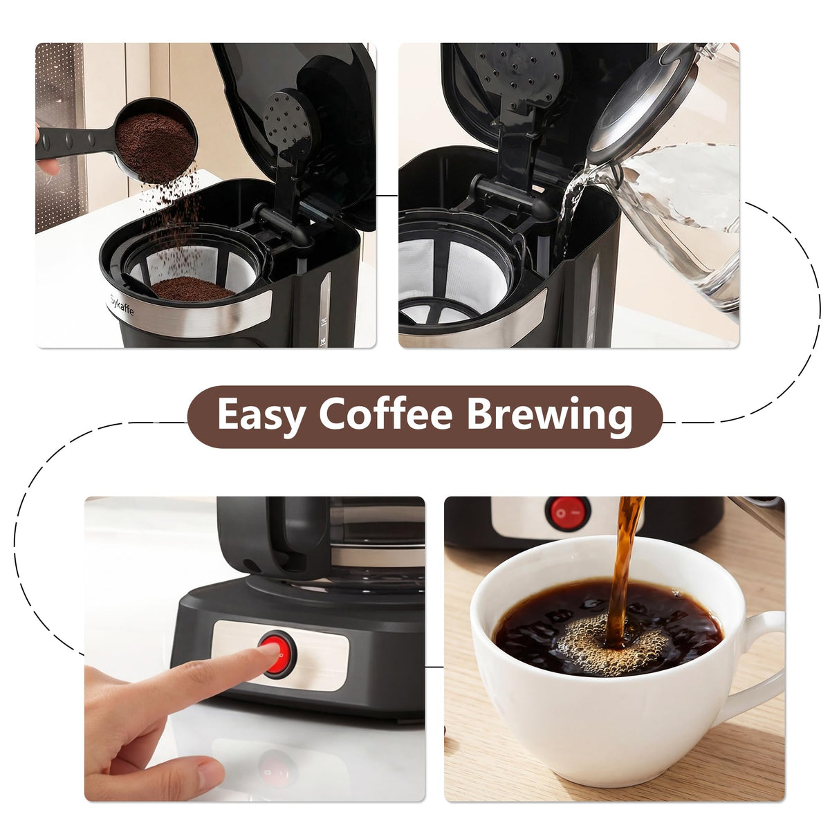 12 Cup Drip Coffee Maker with Reusable Filter N936037