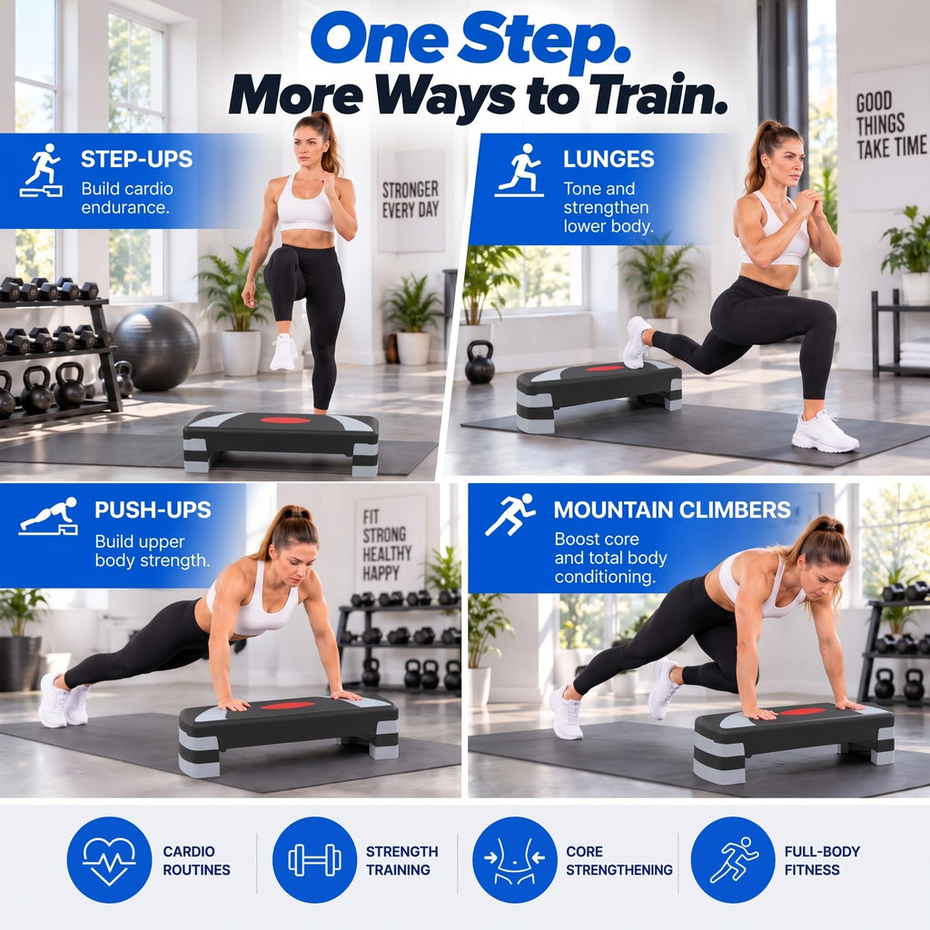 31'' Aerobic Step Platform with 4 Risers T299