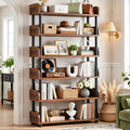 6-Tier Tall Open Bookshelf with Metal Frame Y555