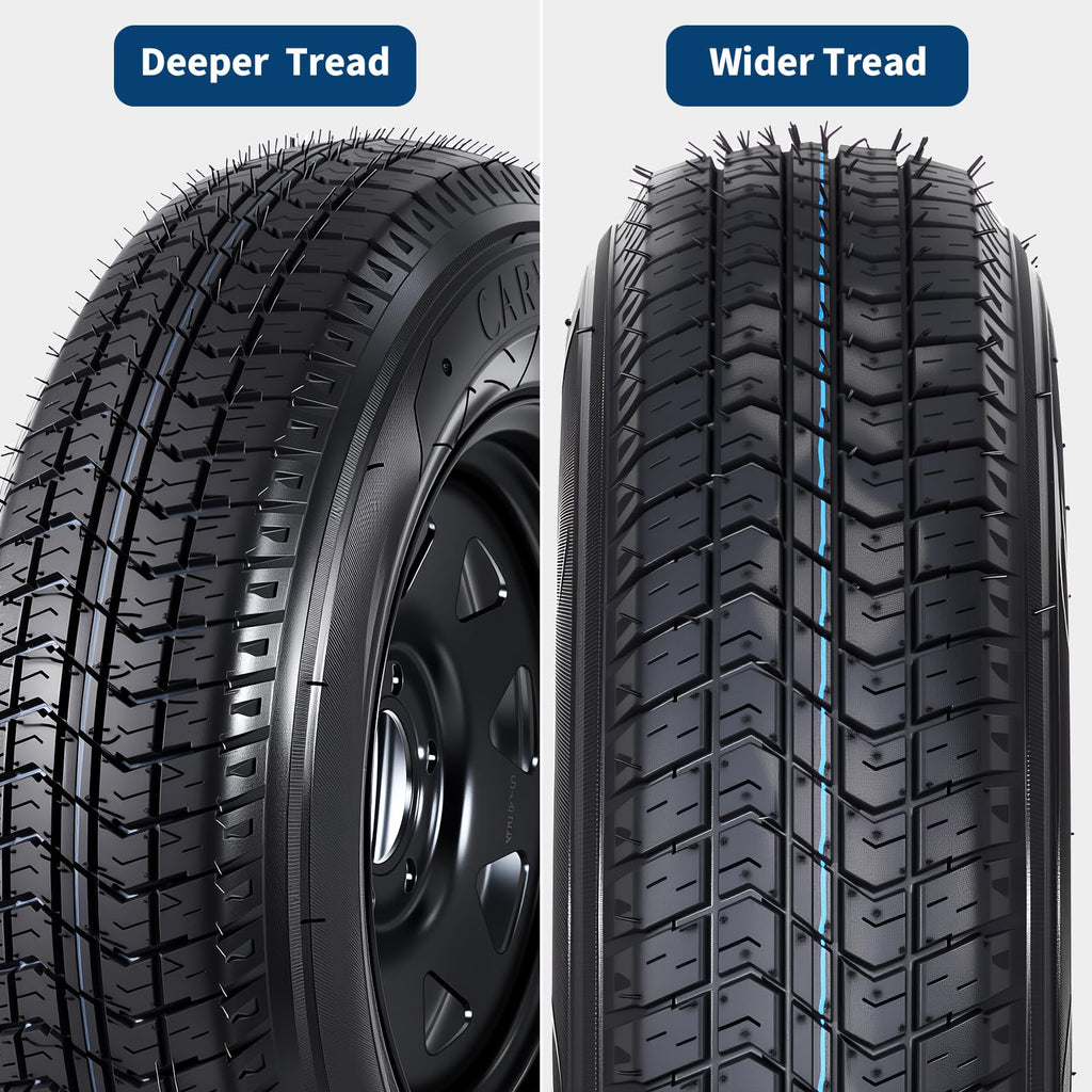 2-Pack ST205/75D15 Trailer Tires and 15" Rims O107102