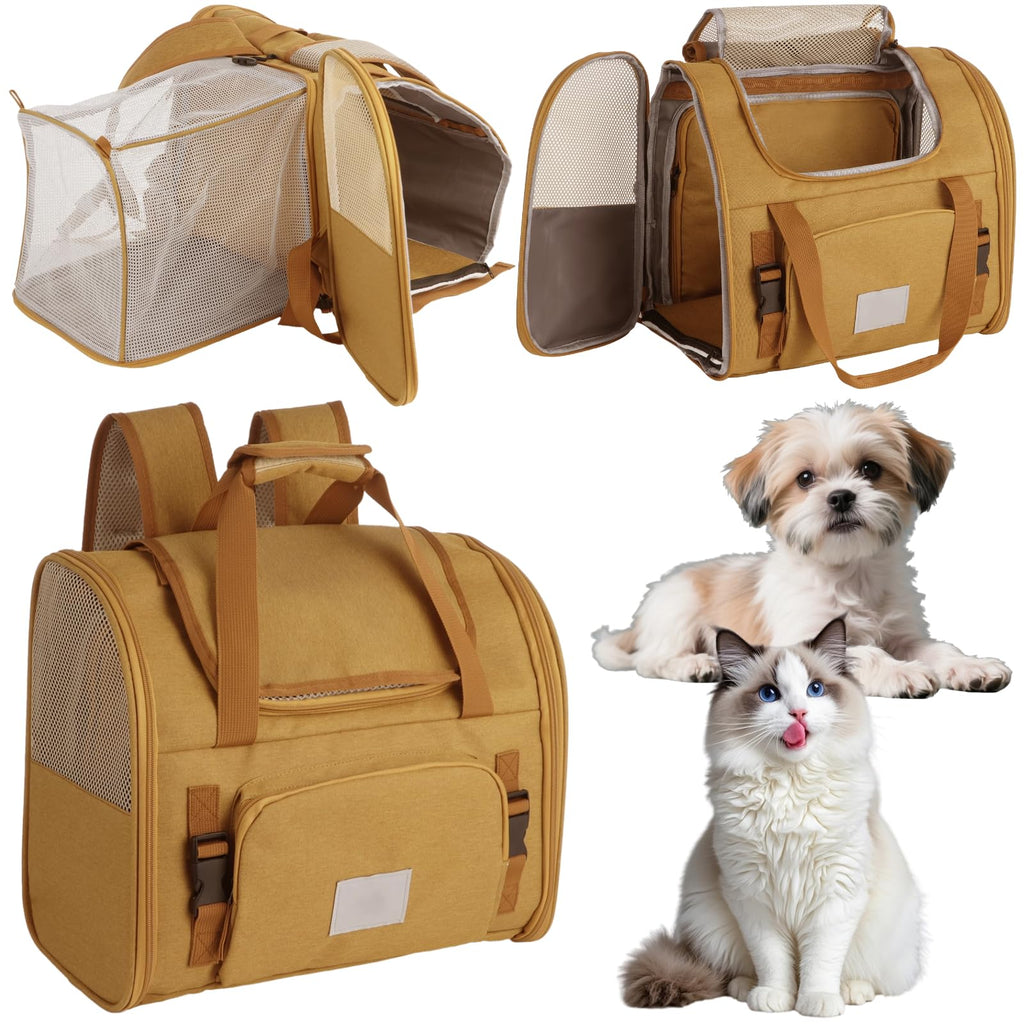 Expandable Pet Backpack Carrier with Ventilated Mesh Top S485