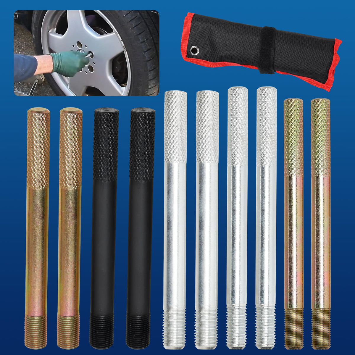 Steel Alloy Wheel Alignment Pin Tool M14x1.5/1.25 F141