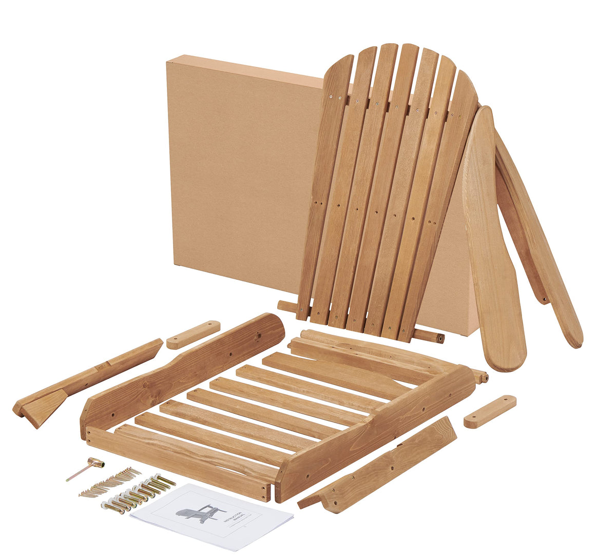 Folding Wood Adirondack Chair Set of 2 R94427