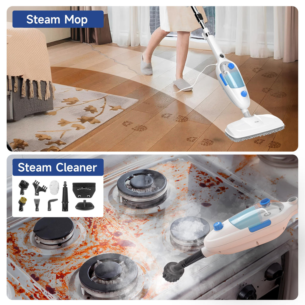 10in1 Handheld Steam Mop with 2 pad E1766