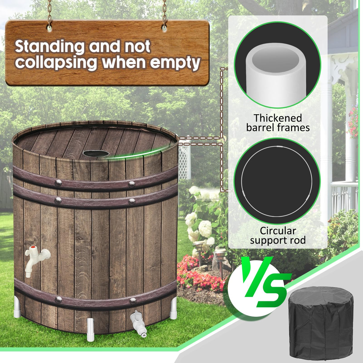 50 Gallon Collapsible Rain Barrel R295843