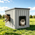 Weatherproof Insulated Resin Outdoor Cat House U51335
