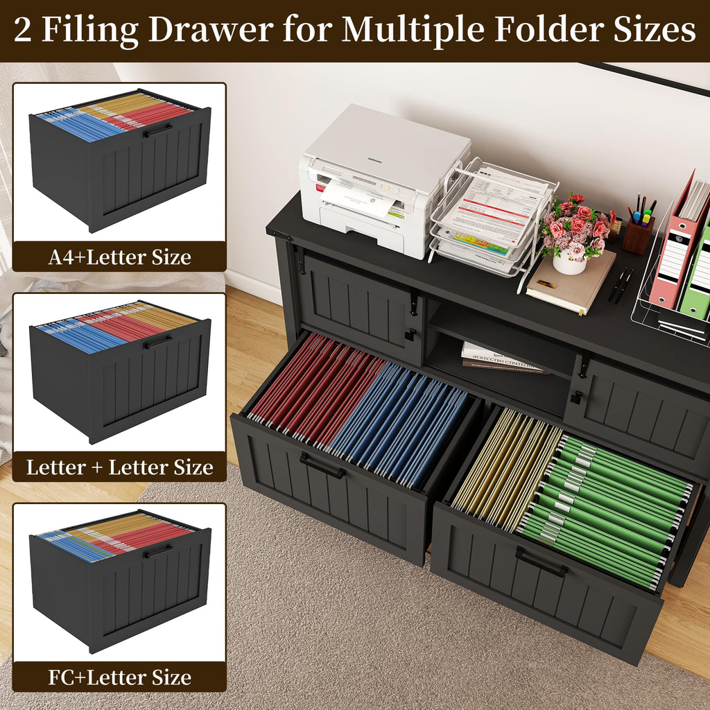 Lateral File Cabinet with Charging Station T44214