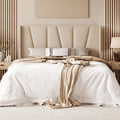 Queen Size Linen Bed Frame with Headboard M91192