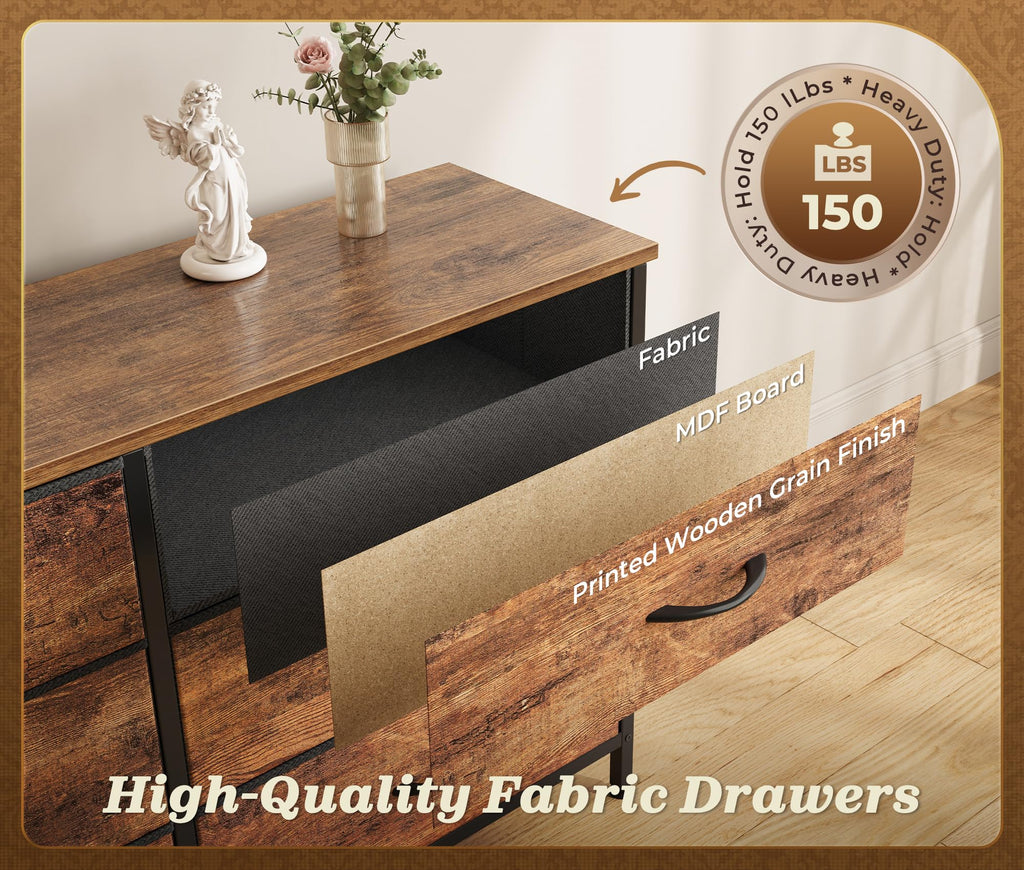 78.7 inch 15 Drawer Fabric Dresser J11349
