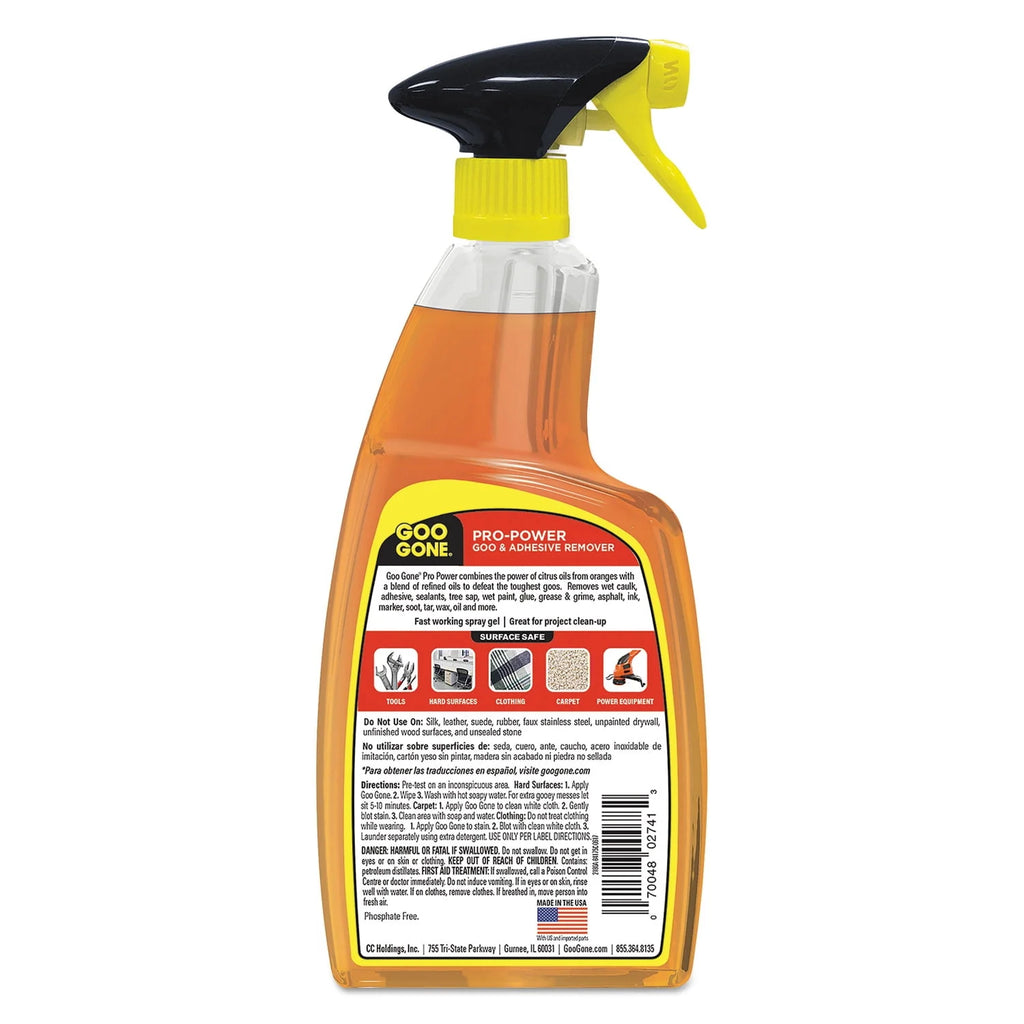 Heavy Duty Adhesive & Grease Remover Spray Gel, Orange Citrus Scent, 16 oz V58392
