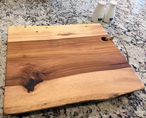 Black Walnut Live Edge Wood Serving Platter Q701
