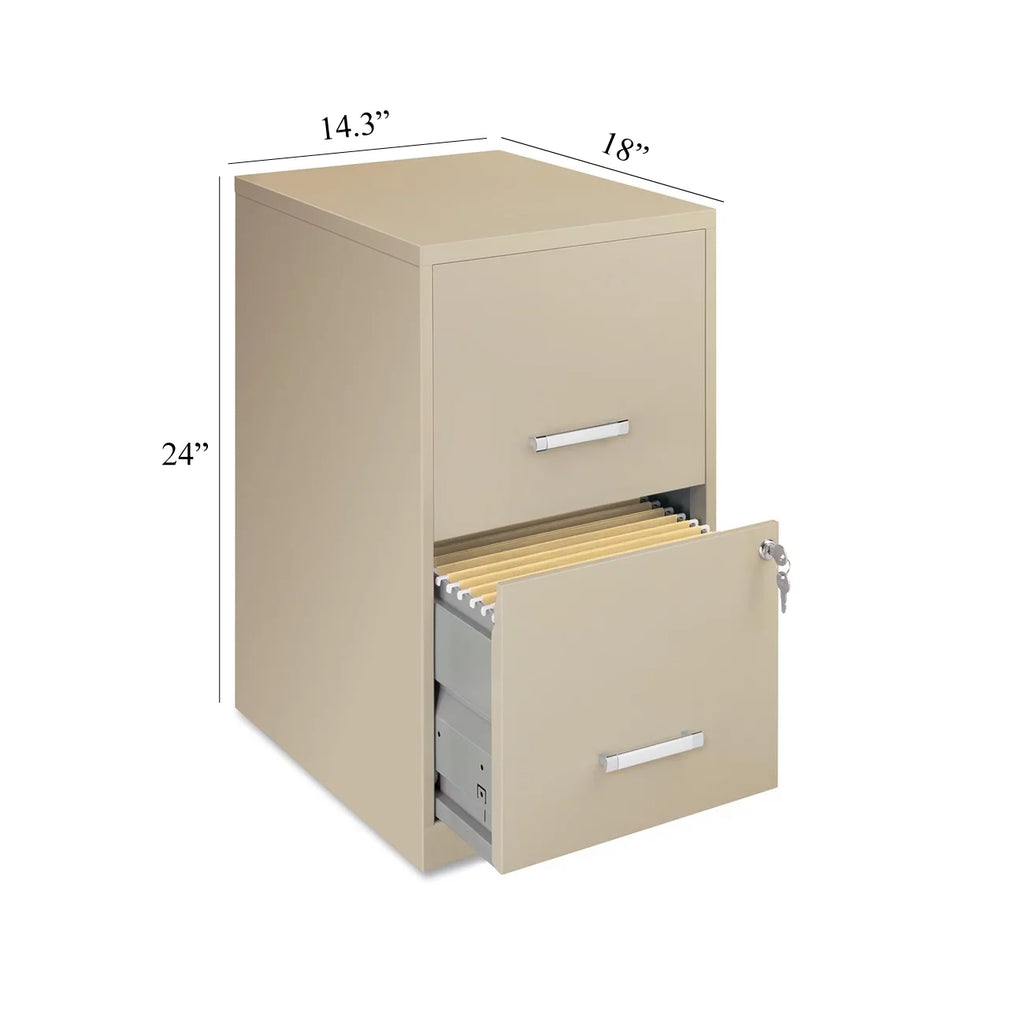 2 Drawers Vertical Steel Lockable Filing Cabinet Z384